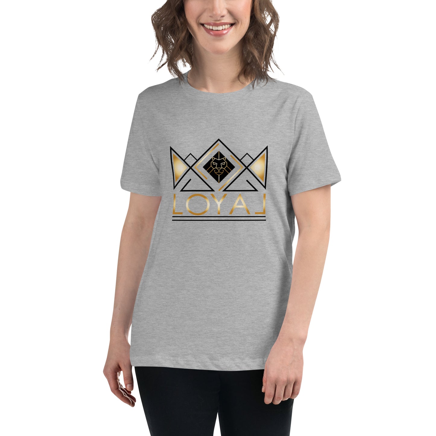 T-Shirt- Women's Relaxed Gld/Blk