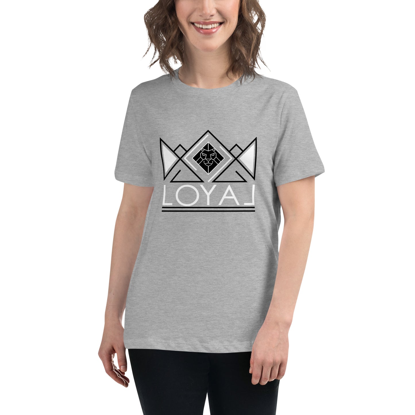 T-Shirt- Women's Relaxed Blk/Wht