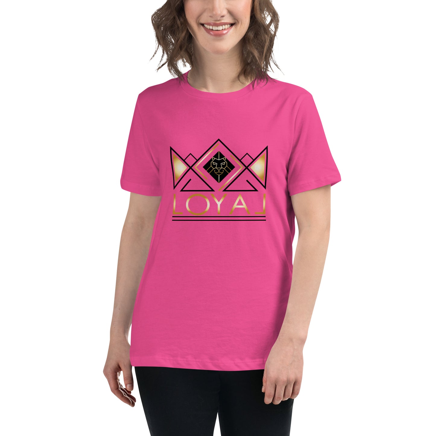 T-Shirt- Women's Relaxed Gld/Blk