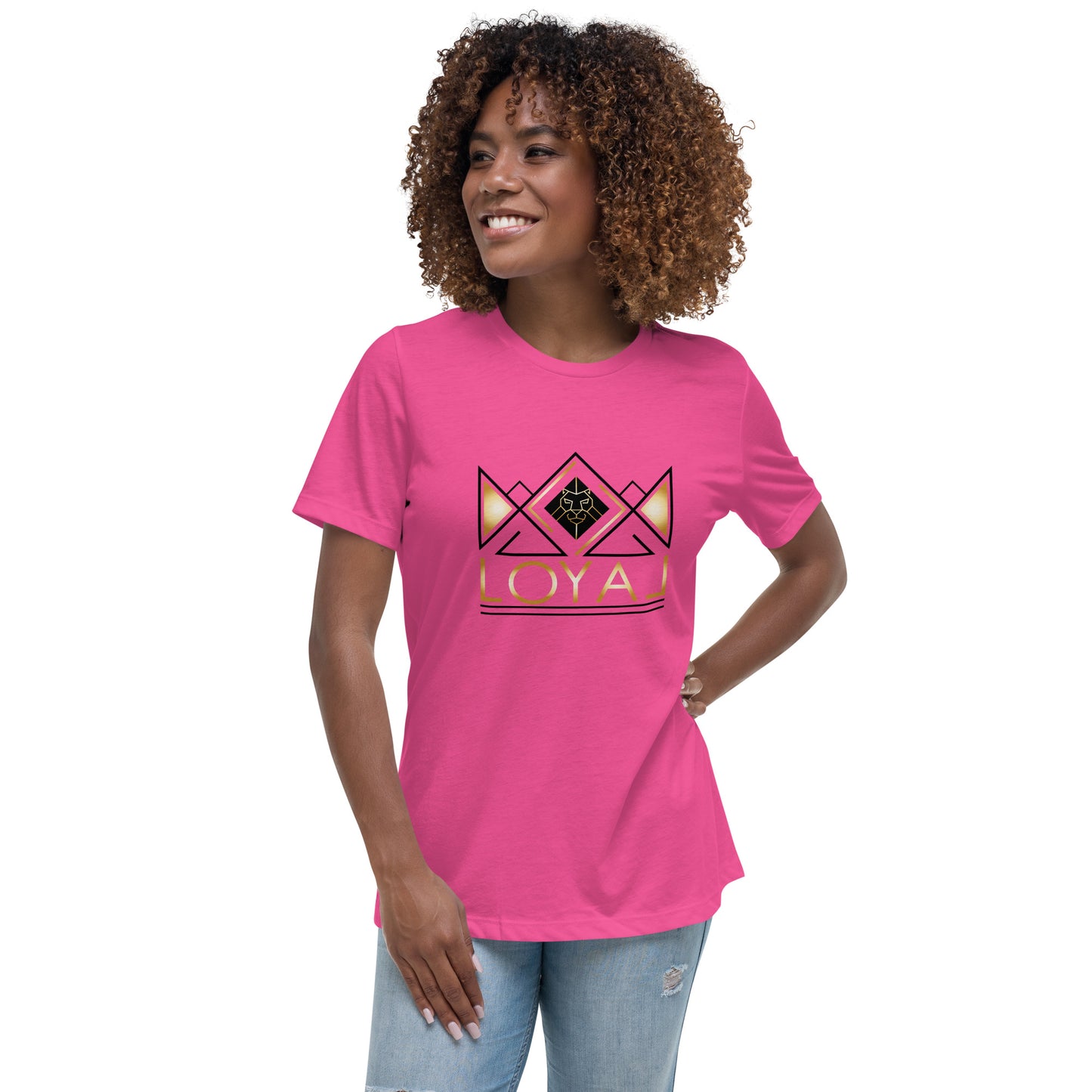 T-Shirt- Women's Relaxed Gld/Blk