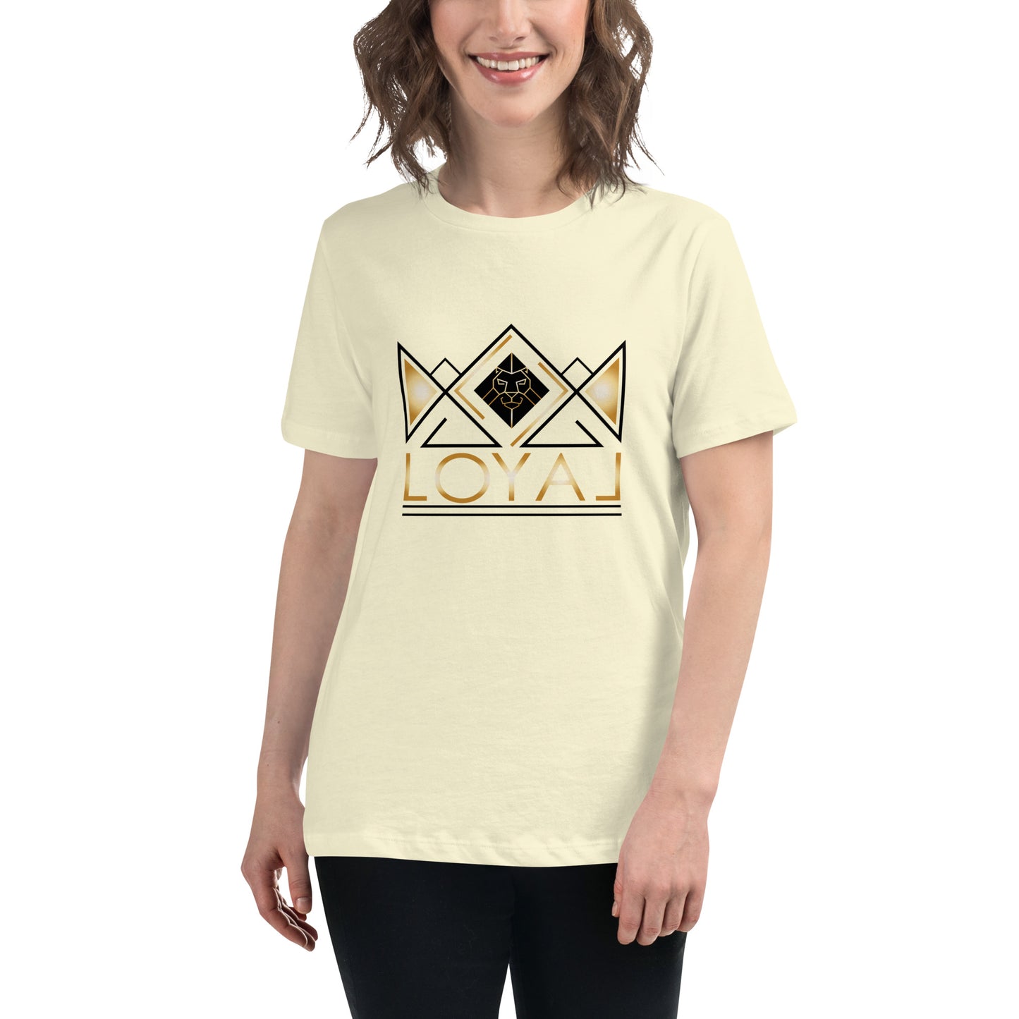 T-Shirt- Women's Relaxed Gld/Blk