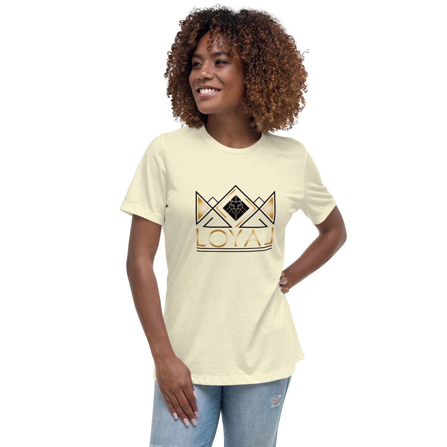 T-Shirt- Women's Relaxed Gld/Blk