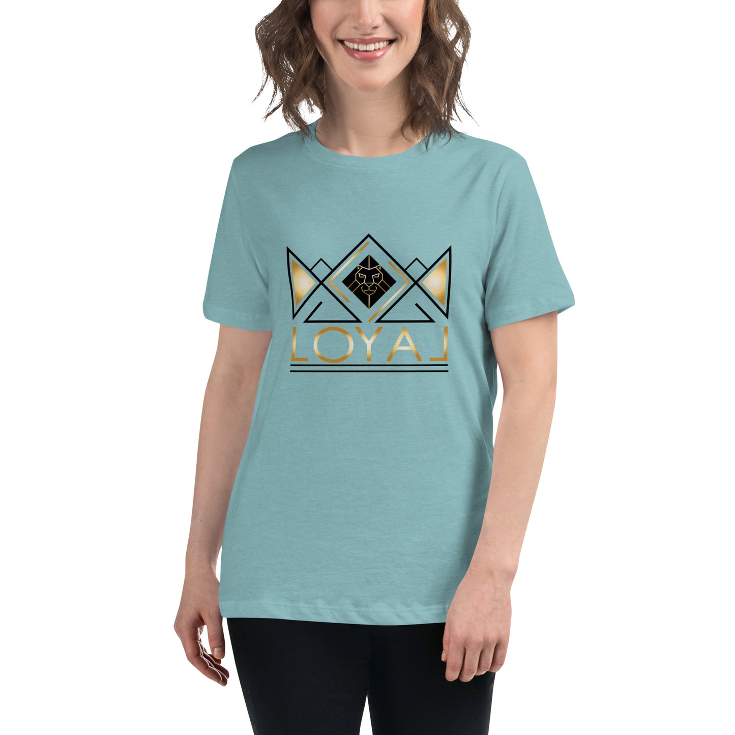 T-Shirt- Women's Relaxed Gld/Blk