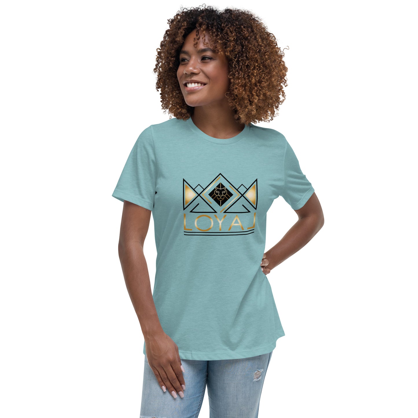 T-Shirt- Women's Relaxed Gld/Blk