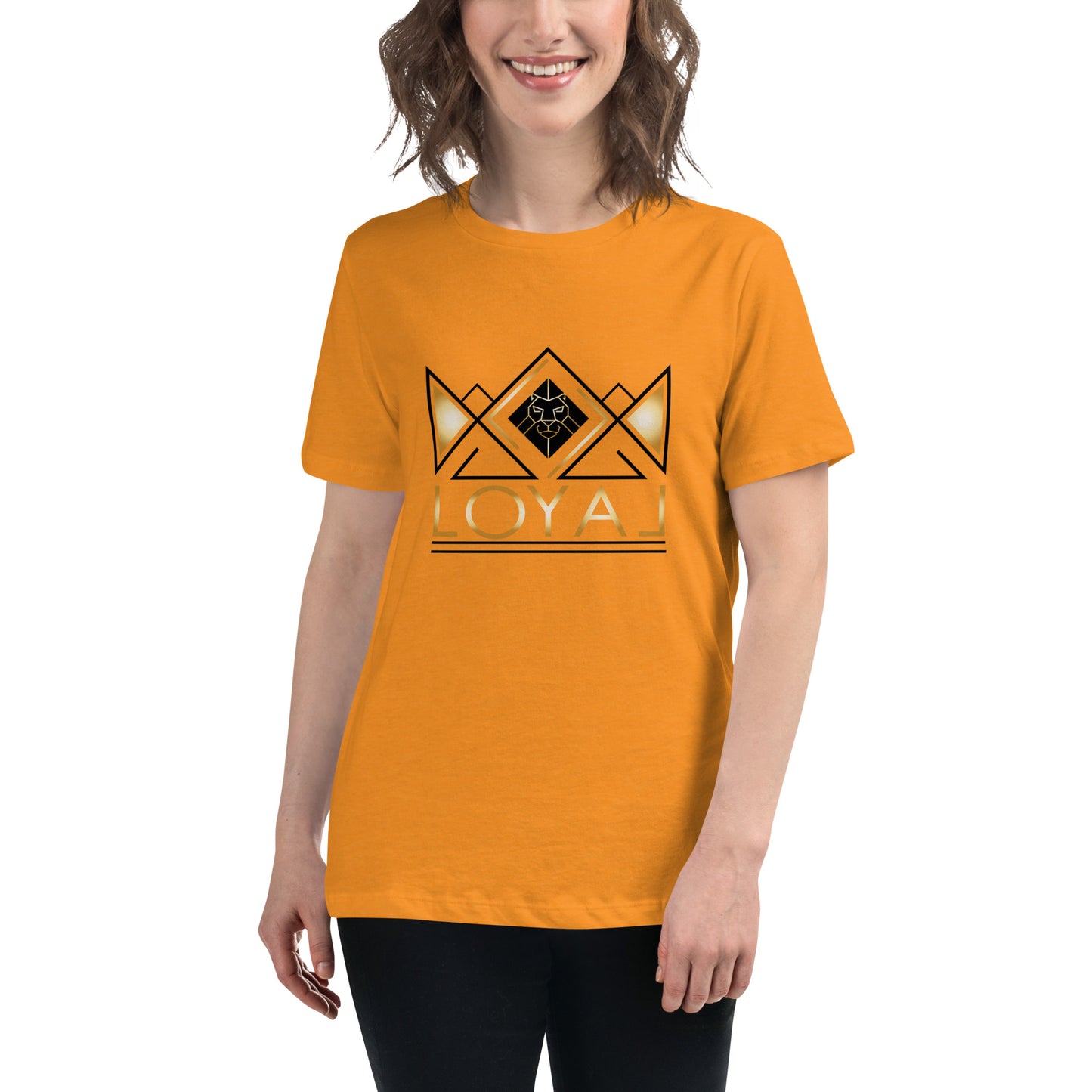 T-Shirt- Women's Relaxed Gld/Blk