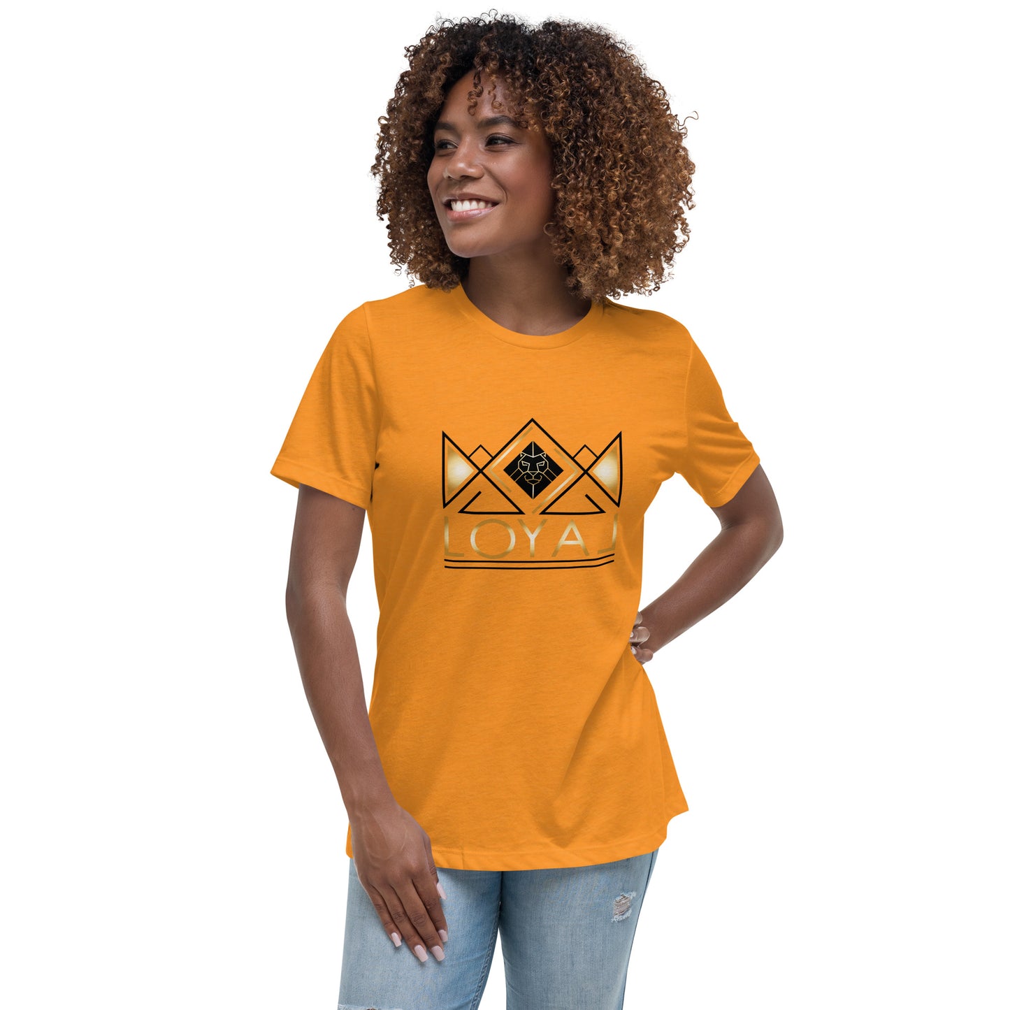 T-Shirt- Women's Relaxed Gld/Blk