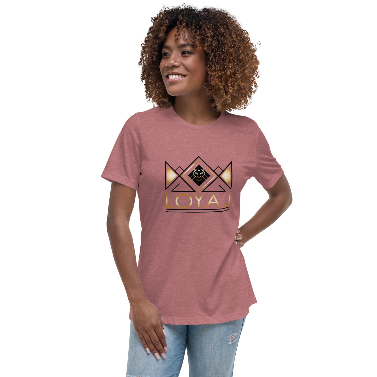 T-Shirt- Women's Relaxed Gld/Blk