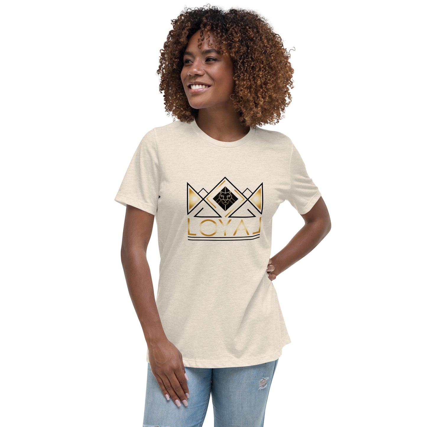 T-Shirt- Women's Relaxed Gld/Blk