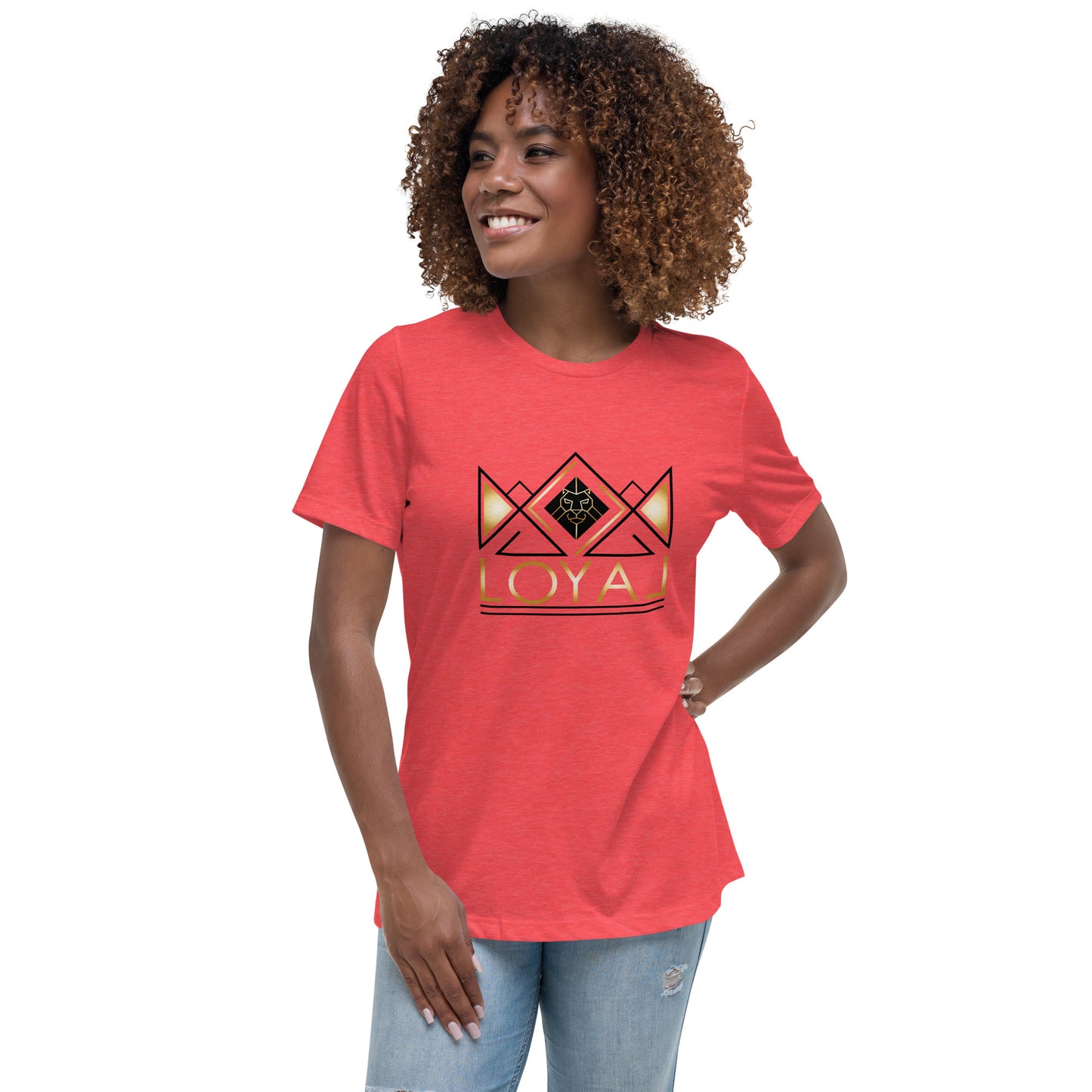 T-Shirt- Women's Relaxed Gld/Blk