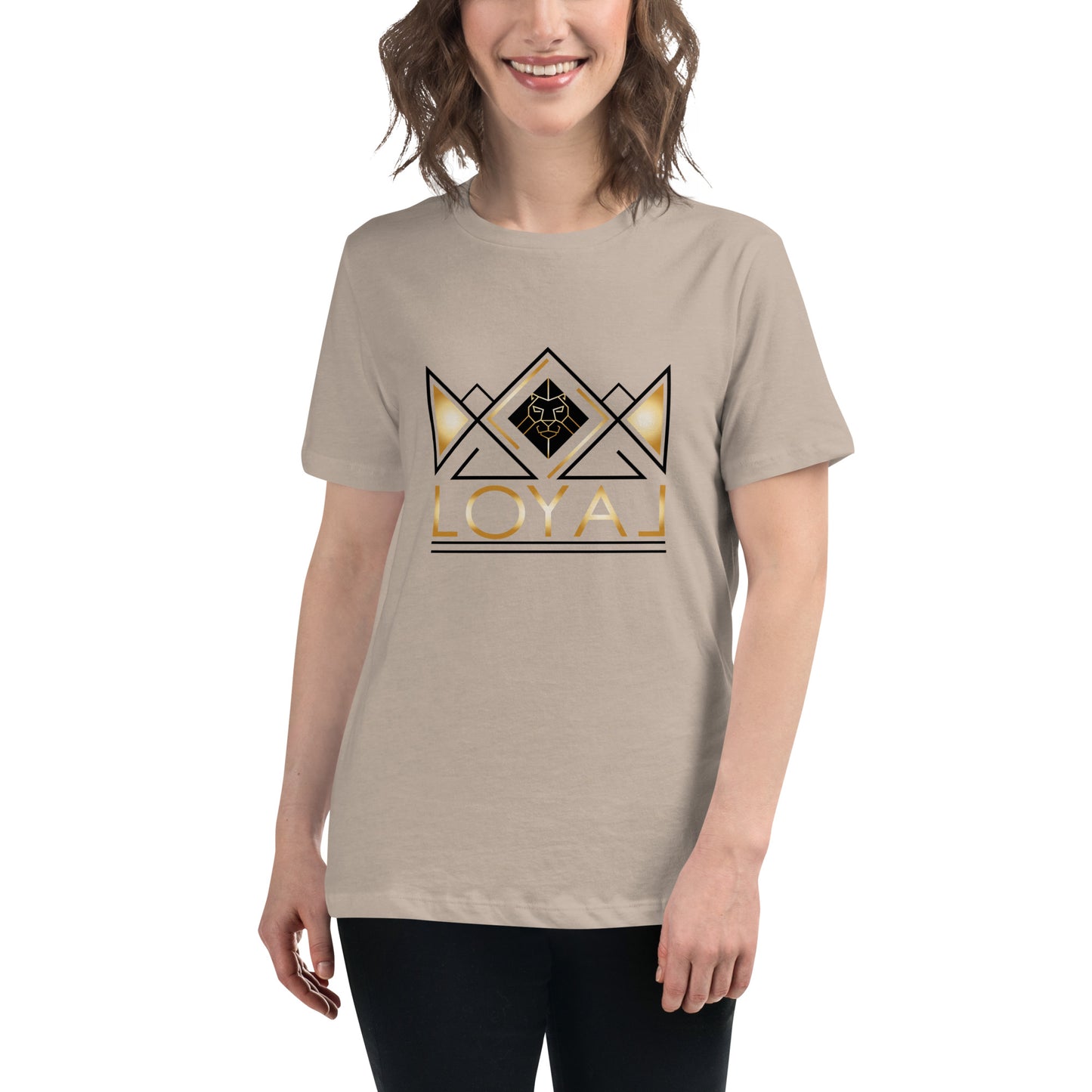 T-Shirt- Women's Relaxed Gld/Blk