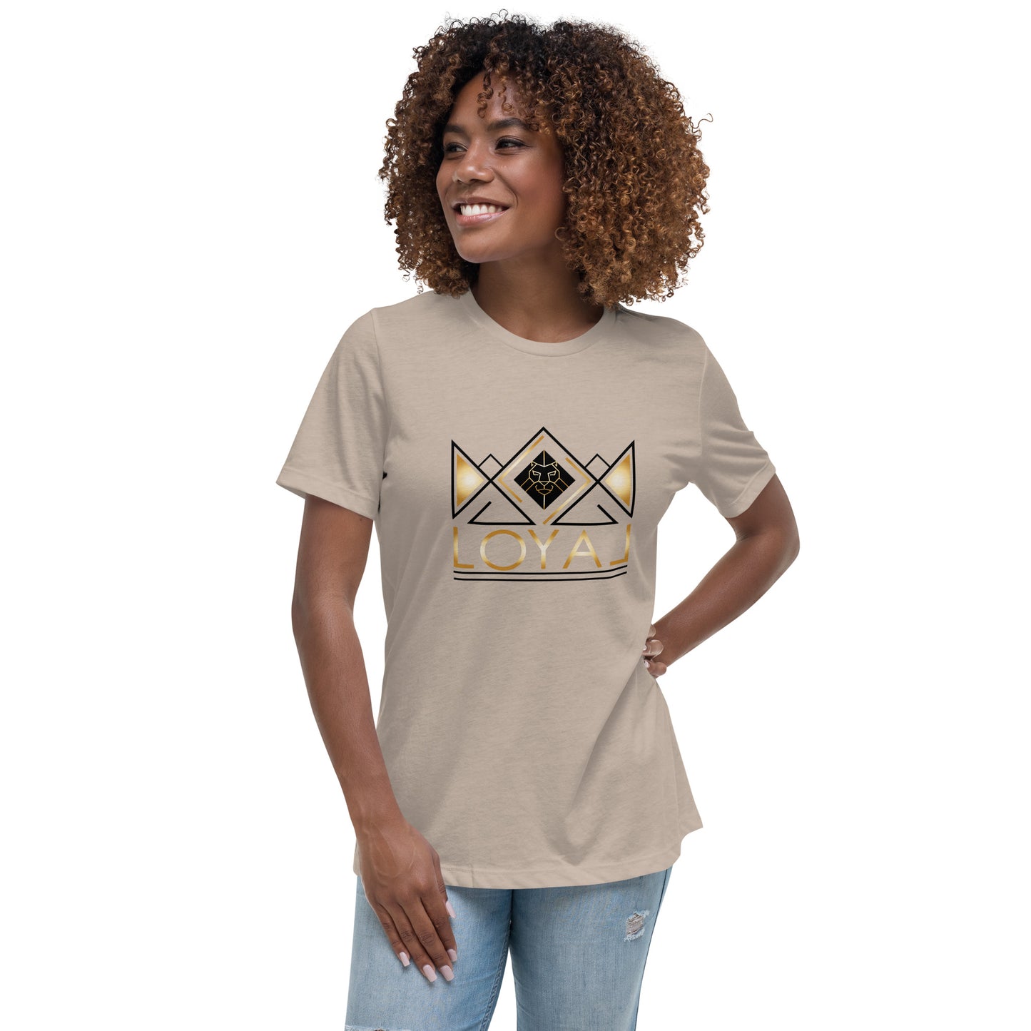 T-Shirt- Women's Relaxed Gld/Blk