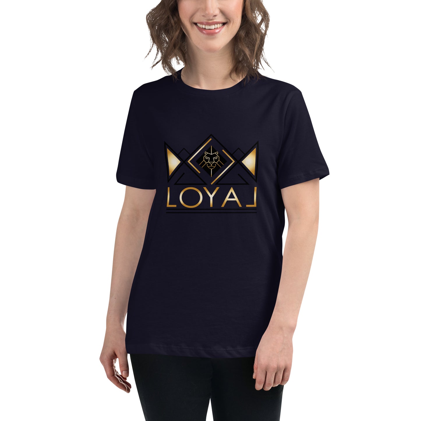 T-Shirt- Women's Relaxed Gld/Blk