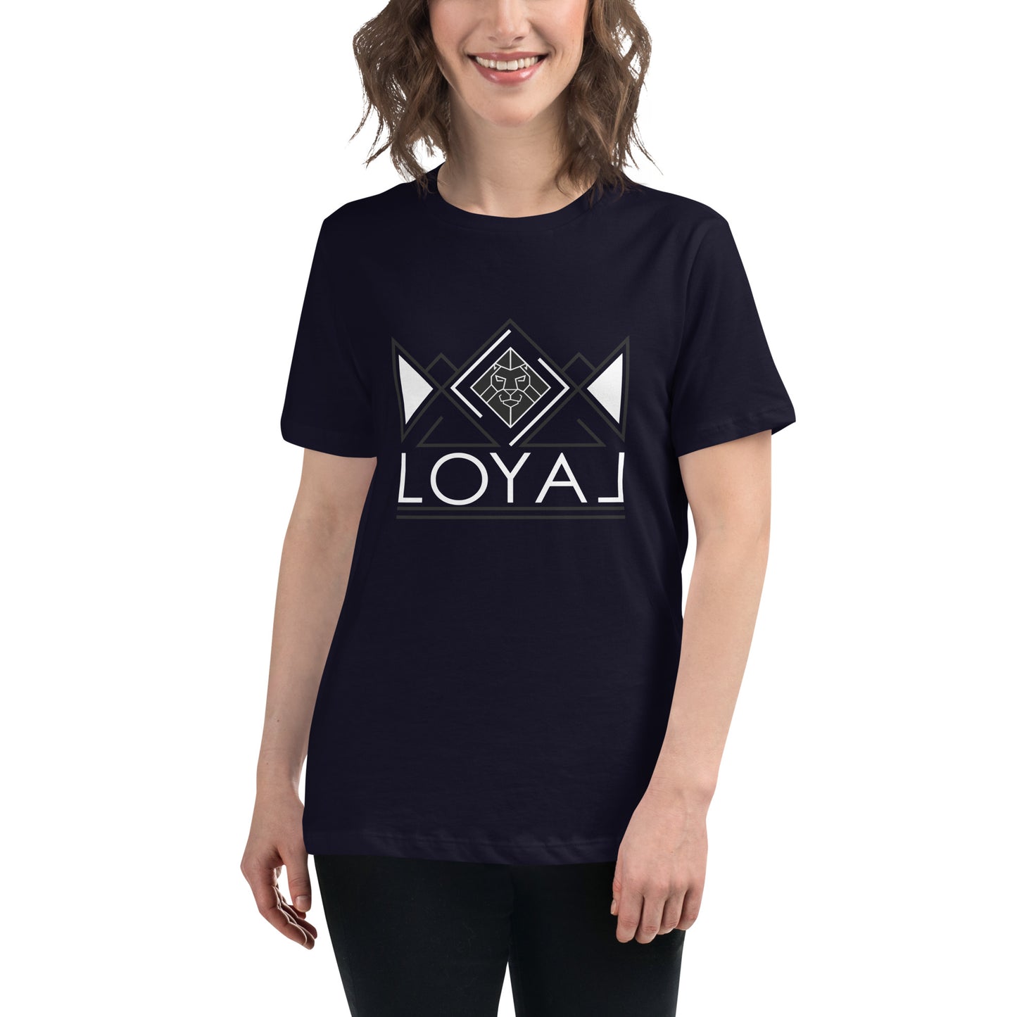 T-Shirt- Women's Relaxed Blk/Wht