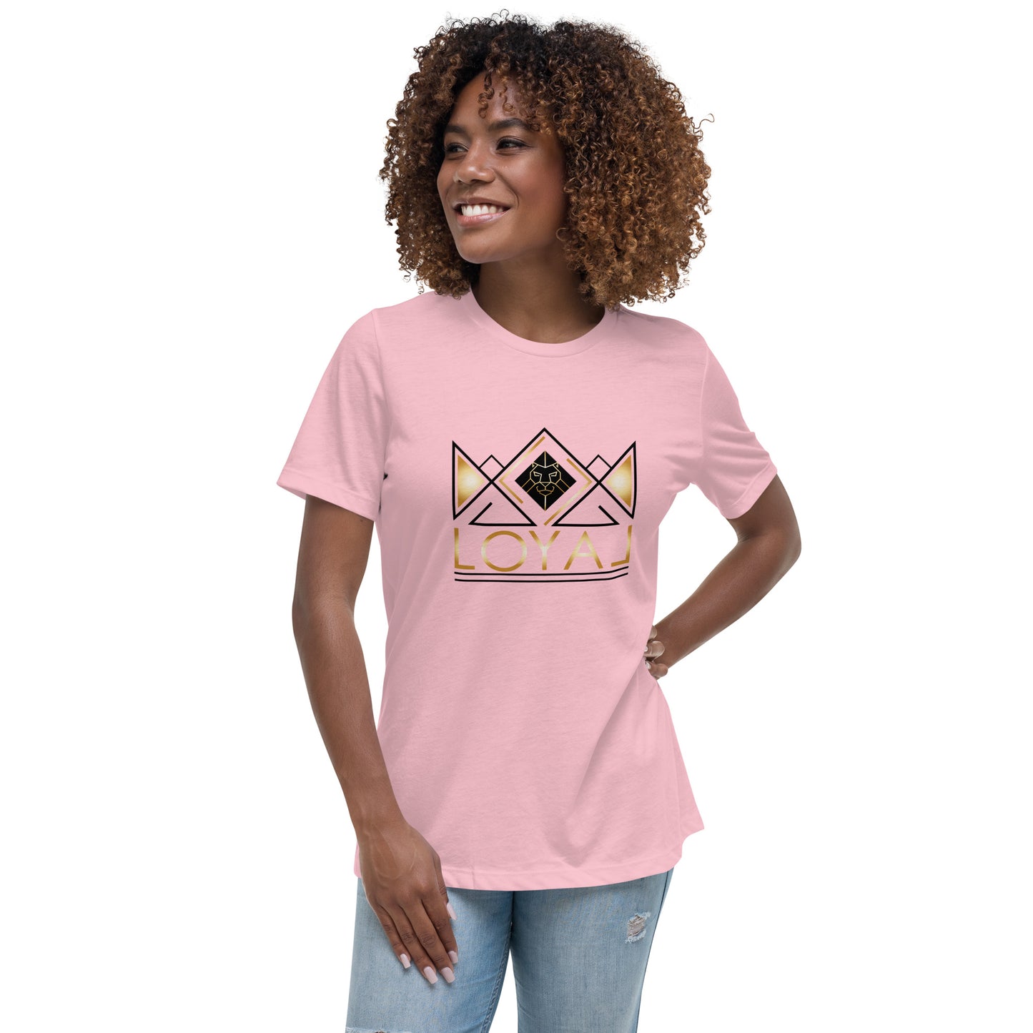 T-Shirt- Women's Relaxed Gld/Blk