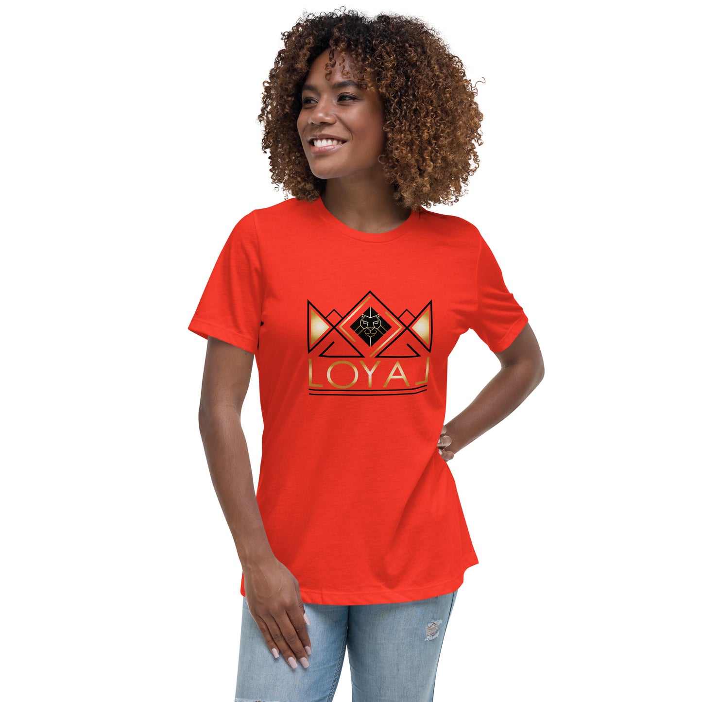 T-Shirt- Women's Relaxed Gld/Blk