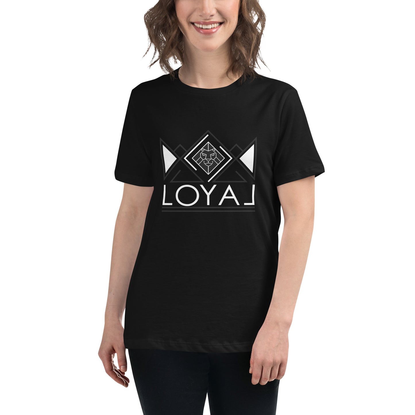 T-Shirt- Women's Relaxed Blk/Wht