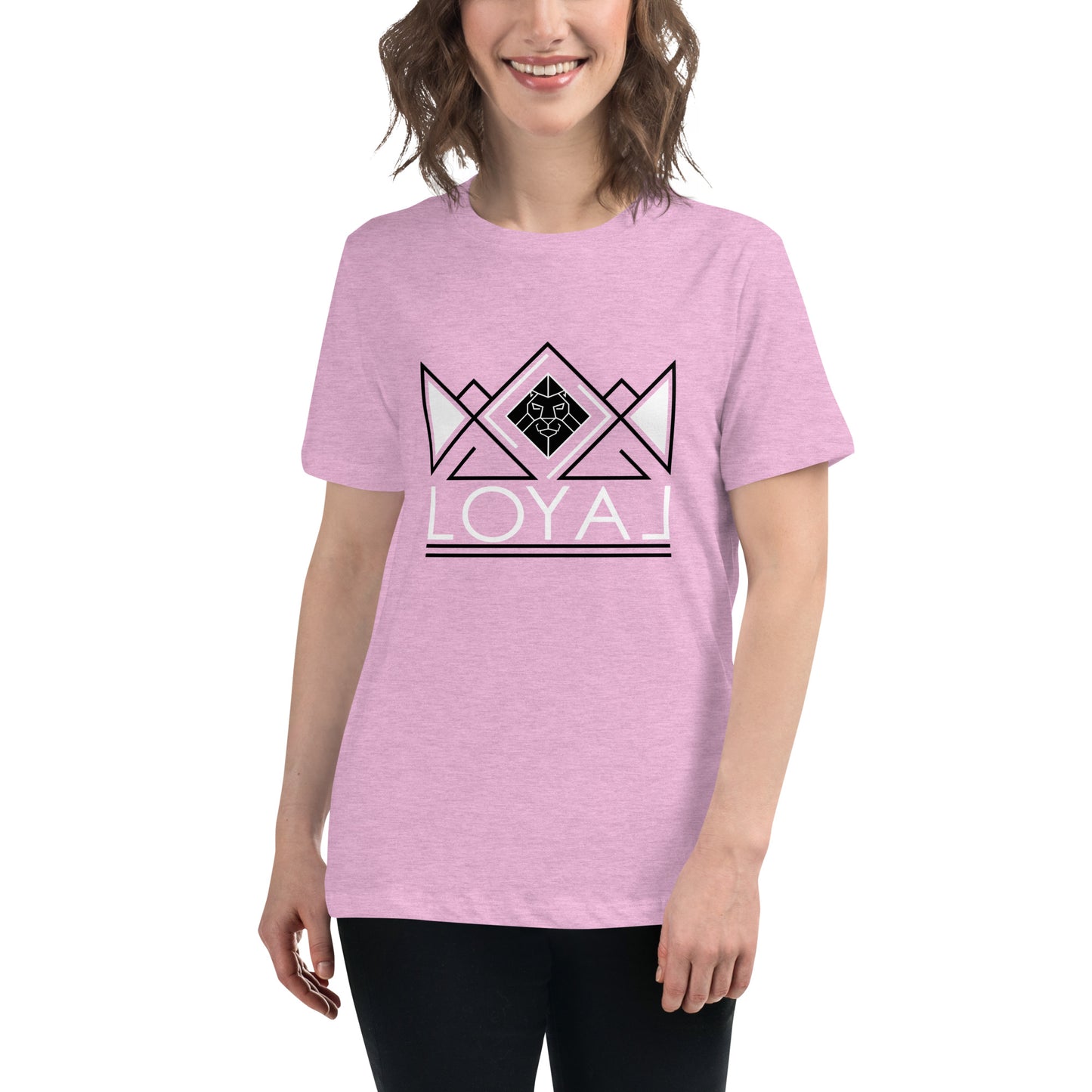 T-Shirt- Women's Relaxed Blk/Wht